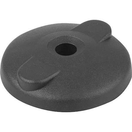 Kipp Plate, Form:C Thermoplastic, Black, D=80 K0423.3080
